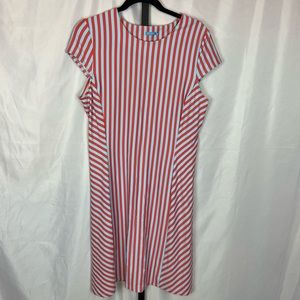 J. McLaughlin Helena Vertical Stripe Dress, size Large NWT